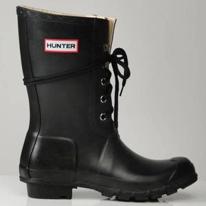 Size 9 (39) Hunter Lace Up Rain Boots